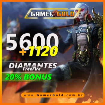 Free Fire - 5.600 Diamantes + 20% de Bônus