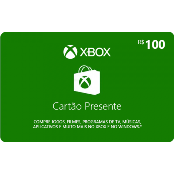 Cartão-Presente Xbox - R$ 100,00