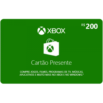 Cartão-Presente Xbox - R$ 200,00