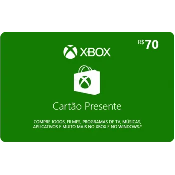 Cartão-Presente Xbox - R$ 70,00