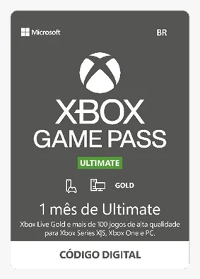 Gift Card Xbox Game Pass Ultimate 1 Mês - Digital Xbox