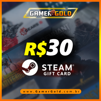 Steam Gift Card - Cartão Pre Pago - R$ 30