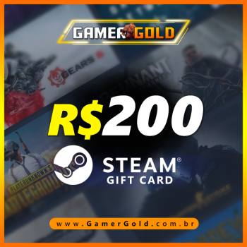 Steam Gift Card - Cartão Pre Pago - R$ 200