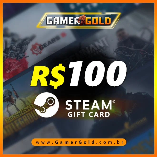 Cartão Pré-Pago STEAM Gift R$ 100 Reais : : Games e