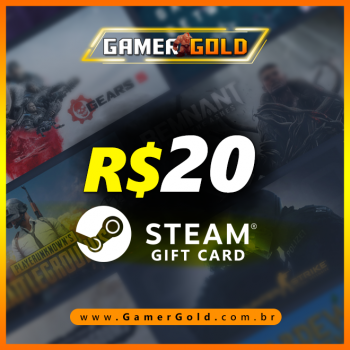 Steam Gift Card - Cartão Pre Pago - R$ 20