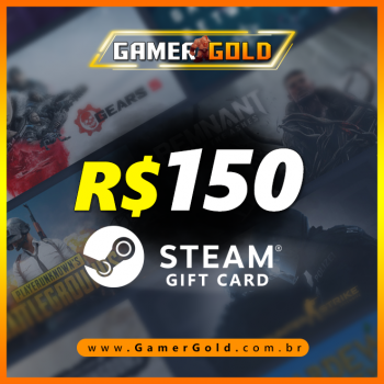 Steam Gift Card - Cartão Pre Pago - R$ 150