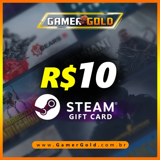 Comprar Cartão Steam Pré Pago R$ 10 Reais