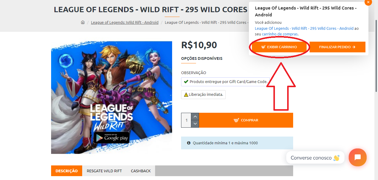 Cartão Virtual Steam R$ 20 - Gift Card